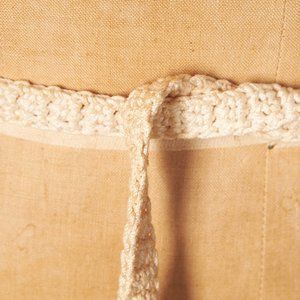 Vintage Hand Crochet Cream Belt